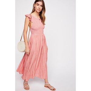 NWOT Chambray Butterflies Midi Dress